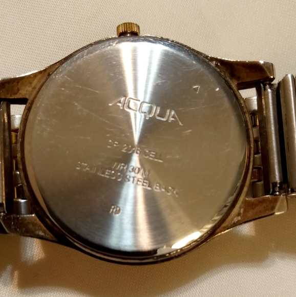 Acqua Indiglo Men's Steel Gold Tone Watch - Picture 2 of 10